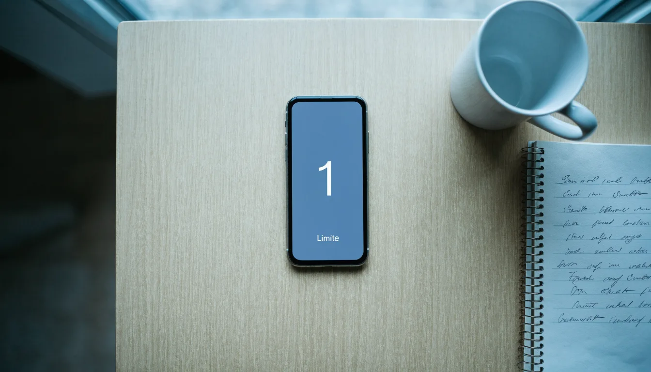 Un documento di identità appoggiato accanto a uno smartphone con un timer sullo schermo, su un tavolo da cucina